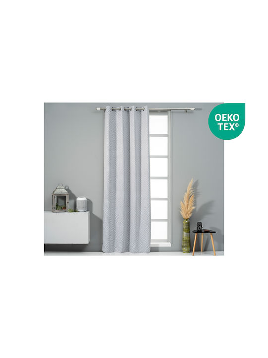 Easy Home Κουρτίνα Συσκότισης με Τρουκς Kayla Καφέ 140x270εκ.