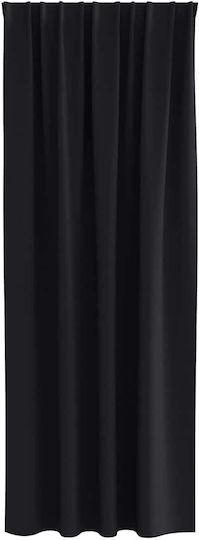 vidaXL Set Vorhänge mit Bleistiftfalten Schwarz 140x225cm