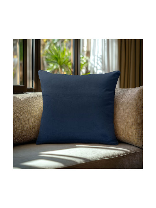 Eurolamp Sofa Cushion Made of Blue Velvet 45x45cm