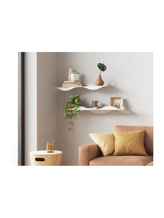 Beige Wall Shelves (2 Pieces) 43x18x10cm