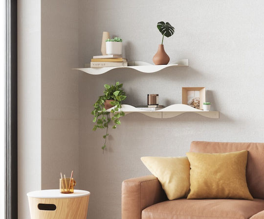 Wall Shelves Cream 2 Pieces 43x18x10cm