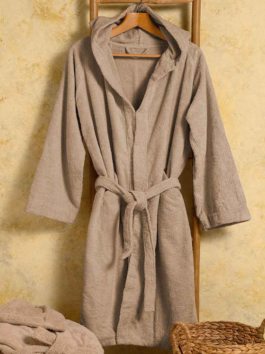 Melinen Μπουρνούζι με Κουκούλα Beige 400gr/m²