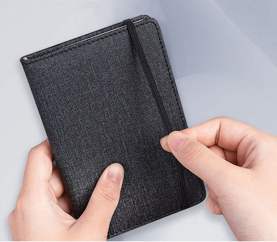 Deli Notebook 96 Sheets Ruled with Elastic Black