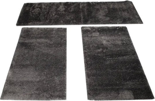 SpitiBazaar Modern Bedroom Rugs Set Μπλε-Μπεζ SB.00104 3pcs