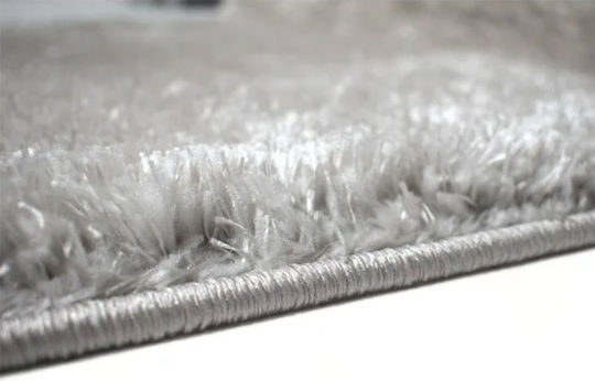 SpitiBazaar Set Modern Covoare pentru dormitor Synthetic Μαύρο-Γκρι SB.00101 3buc