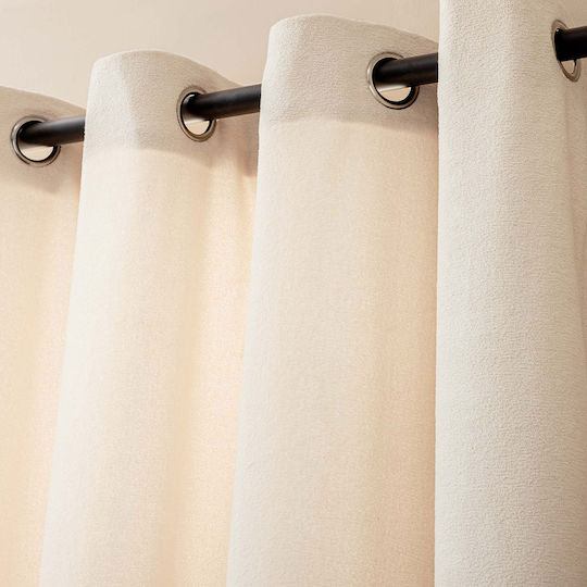 Curtain with Grommets Winona Ecru 140x260cm