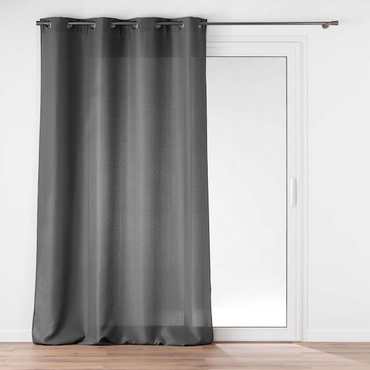 Soline Grommet Curtain Gray 140x260cm