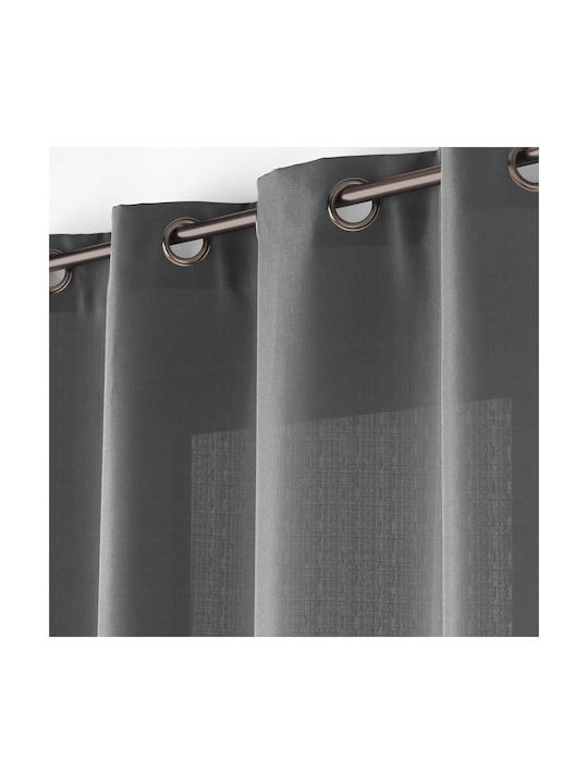 Soline Grommet Curtain Gray 140x260cm