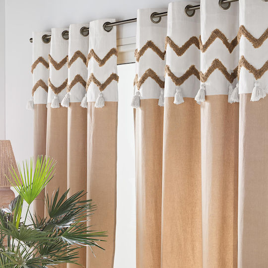 Vorhang mit Grommet Azari Beige 1612730 140x240cm