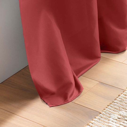 Curtain with Grommets Absolu Red 140x260cm