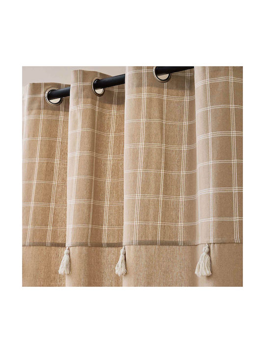 Curtain with Grommets Everest Beige 140x240cm