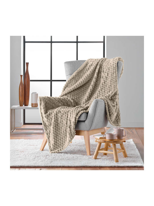 L-c Mini Fleece Blanket Sofa 125x150cm Taupe