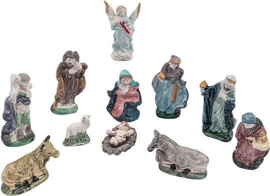 Lianos Weihnachtliche Keramisch Figur Krippe Höhe 9cm 11Stück