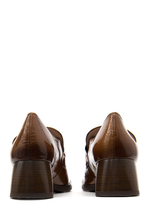 Patent Leather Tabac Brown High Heels
