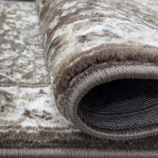 SpitiBazaar Bedroom Rug Set Brown-White SD-5021365 3 Pieces
