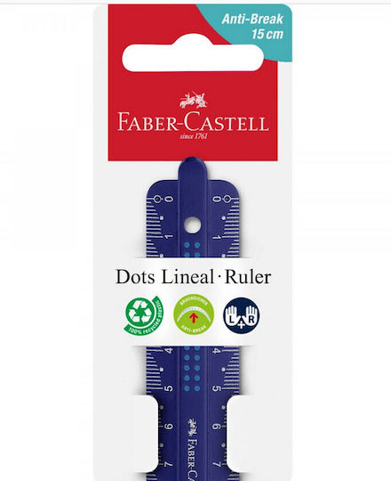 Faber-Castell Plastic Ruler 15cm Blue