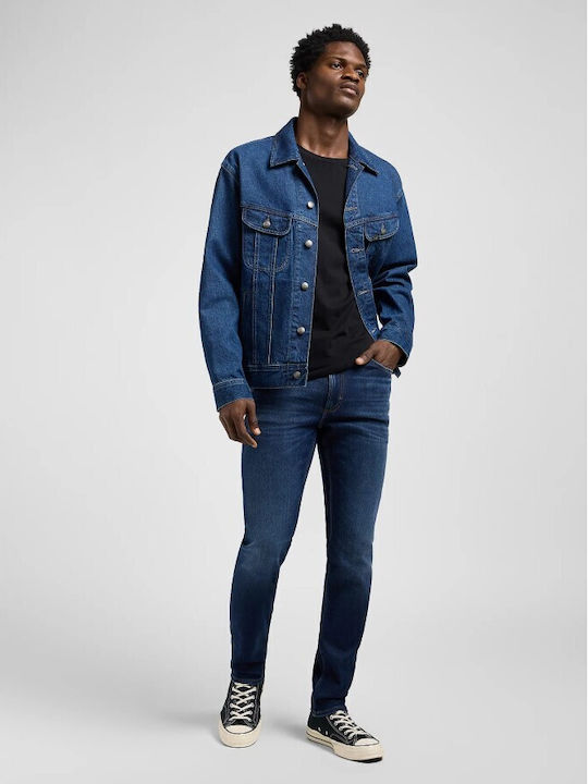 Luke Ανδρικό Παντελόνι Τζιν με Slim Tapered Εφαρμογή Navy Μπλε