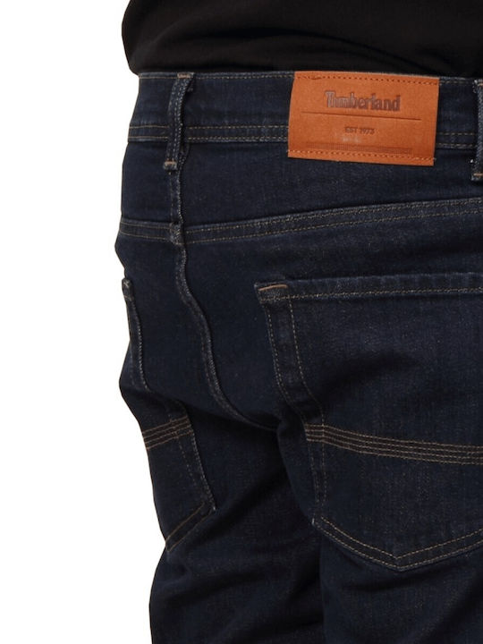 Men's Jeans Pants with Slim Fit Dark Blue