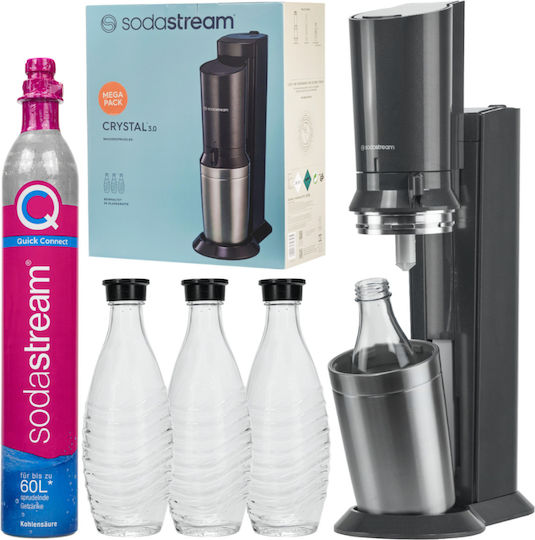 Sodastream Crystal 3.0 Sodawasser Hersteller Set 5 Stück Schwarz