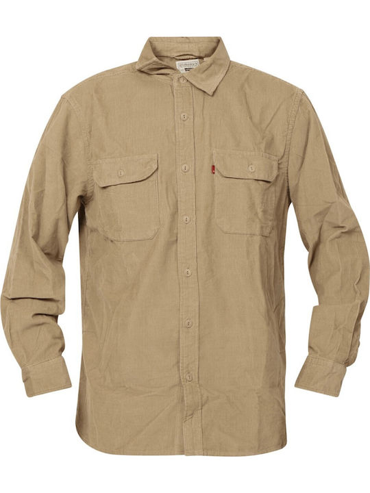 Jackson Worker Langärmeliges Zeichenfolge Overshirt Beige