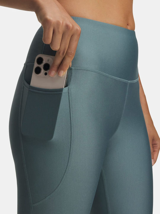 Training Women's Cropped Firming High Waist Leggings Jasper Blue/White