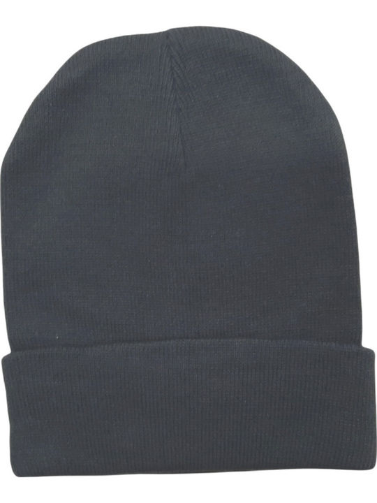 Beanie Unisex Σκούφος Πλεκτός σε Μαύρο χρώμα