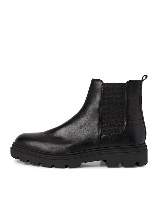 Leder Schwarz Herrenstiefel Anatomisch