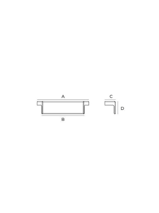 Sc Herrajes Furniture Handle from Metallic Black with Hole Centers 256mm