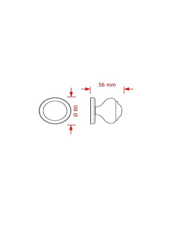 Viobrass Knopf Vordertür Αrt.50 Nickel Matte