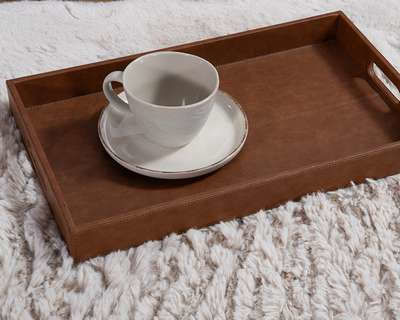 Nef-Nef Homeware Tödliches Grau Leder Dekorative Tabletts Nef-Nef Homeware Tödliches Grau Leder Dekorative Tabletts