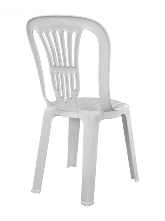 Outdoor Chair Plastic White 40x40x88cm