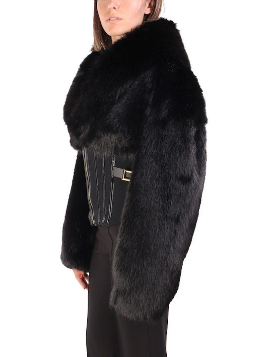 Frauen Pelz Black