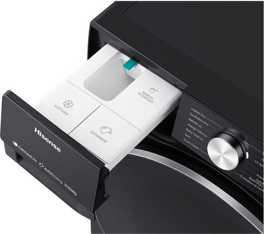 Hisense Mașină de spălat cu uscător 10.5kg/6kg Cu aburi 1400 Rotiri cu Wi-Fi