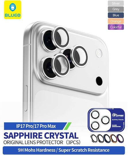 Blueo Lens Glass Протектор за камера Закалено стъкло Сребрист за iPhone 17 Pro, iPhone 17 Pro Max