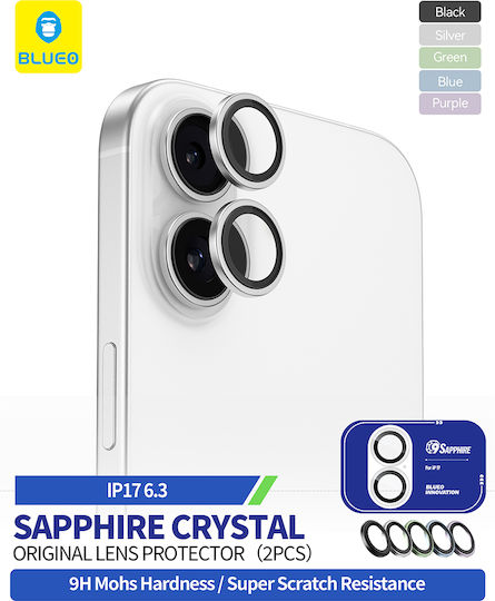 Blueo Lens Glass Camera Protection Tempered Glass Silver for the iPhone 17