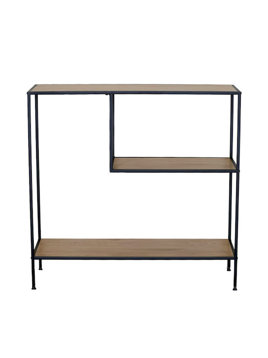Библиотека Yarwood Дъб/черно 100x33x96см