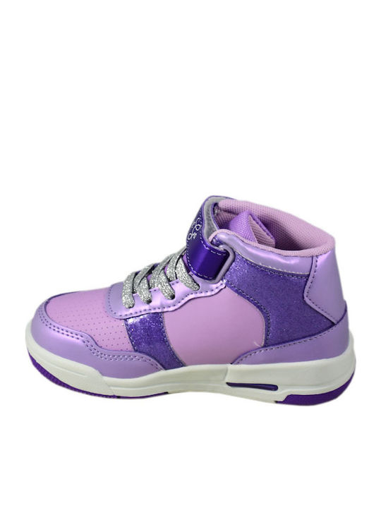 Frozen Kids Sneakers High Anatomic with Scratch & Lights Purple