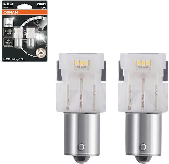 Osram Osram Autolampen W2.1X9.5D / T10 / PY21W-BAU15s LED 6000K Kaltes Weiß 12V 1W Menge 2