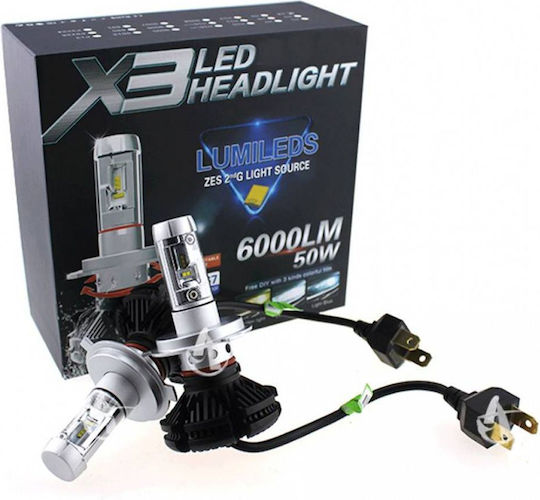Λάμπα Αυτοκινήτου H7 LED 6000K Ψυχρό Λευκό 9-32V 50W