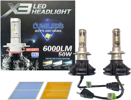 Λάμπα Αυτοκινήτου H7 LED 6000K Ψυχρό Λευκό 9-32V 50W