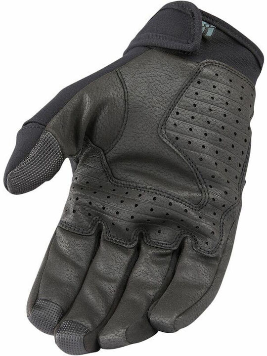 Icon Men's Motorcycle Gloves Waterproof Black