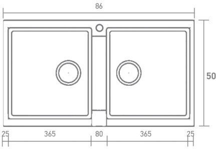 Sanitec Classic Ένθετος Inox με Μπαταρία Μ86xΠ50cm Λευκός