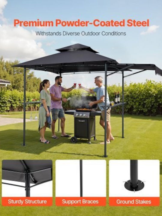 Vevor Gazebo Garten Rosa 2.43x1.5m