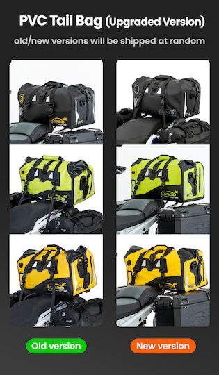 Loboo Waterproof Motorcycle Tail Bag 40lt Black