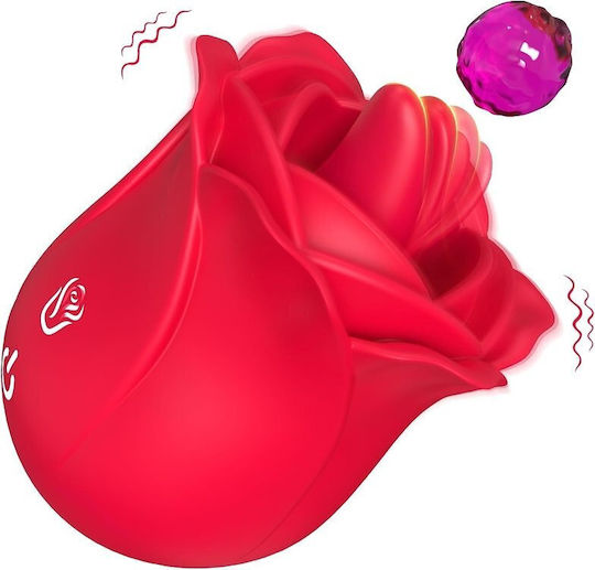 Smd Keeps Giving Tongue Clitoral Pink Vibrator 9 Licking + 9 Vibrating Modes Pink Red