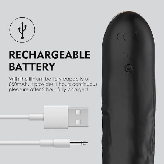 Smd Wet Dream Kaninchen Klitoralstimulation G-Punkt Vibrator 2-in-1 Doppelter Vibrator 10 Vibrationsmodi 24,5cm Schwarz