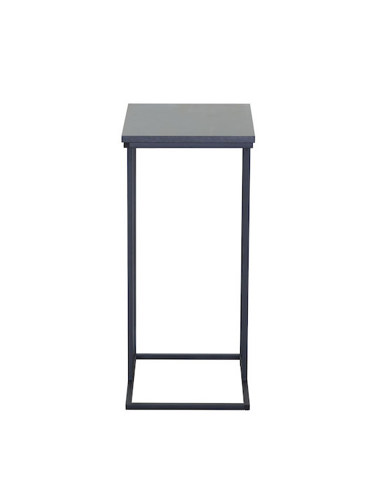 Rectangular Măsuță auxiliară Trenton Metalica Black Marble L40xW30xH66cm.
