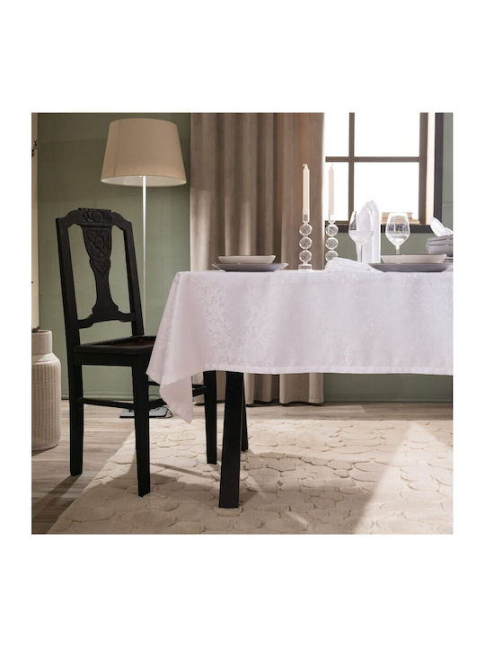 Teoran Tablecloth Set 13pcs Cholet White 160x320cm