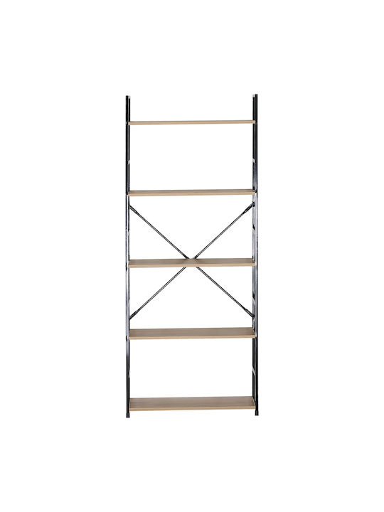 Bibliotecă Darrow Stejar/Negru 58.6x23.5x144 cm