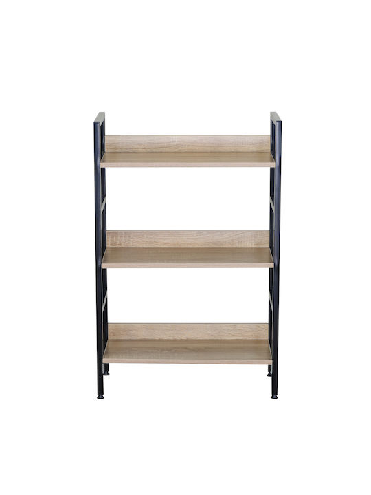 Bookcase Marwood Oak/Black 60x27.6x93cm
